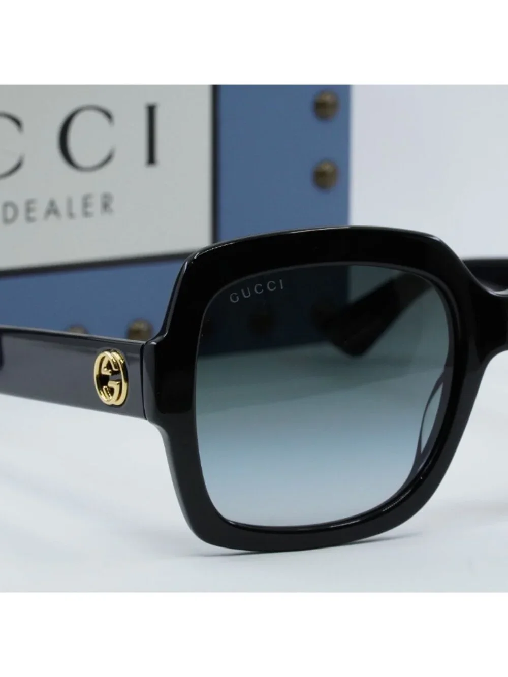 Gucci GG0036SN 001 Square Sunglasses - Black / Grey